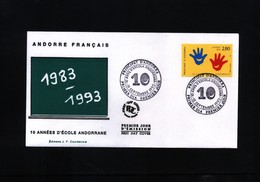 Andorra French 1993 Michel 459 FDC - Storia Postale