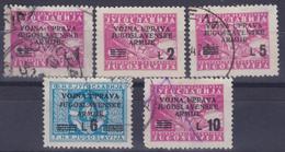 OCCUPAZIONE IUGOSLAVA LITORALE SLOVENO 1947 / 5 Valori  Usati - Yugoslavian Occ.: Slovenian Shore