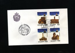 San Marino 1988 Michel 1387-90 FDC - Cartas & Documentos