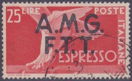 TRIESTE ZONA A 1948 Espresso L.25  BEN CENTRATO Usato - Express Mail