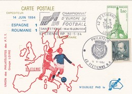 EPCP Repiquage Pour Match De Football Campionnat D'Europe ESPAGNE ROUMANIE à St Etienne 14 Juin 1984 / 5351 - AK Mit Aufdruck (vor 1995)