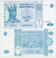 Moldova 5 Leu  1995  Pick 9b UNC - Moldova