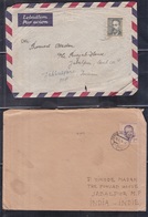 CZECHOSLOVAKIA, 1989, Four Envelops With Stamps Posted To India, - Buste