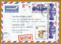 Motoring. F1. Autofahren. Autoilu. Bilkjøring. Autózás. Registered Express Letter From Bulgaria / Venezuela. Rare - Cars