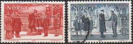 CEPT EUROPA 1982 COMPLETE SET USED .FROM NORWAY HISTORY.ARRIVAL OF KING HAAKON / THE LIBERATION - 1982