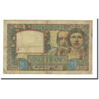 France, 20 Francs, 1941-08-28, TB, Fayette:12.17, KM:92b - 20 F 1939-1942 ''Science Et Travail''