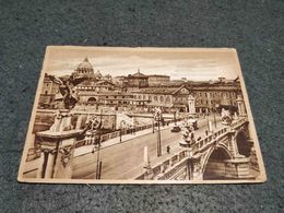 ANTIQUE POSTCARD ITALY ROMA PONTE VITTORIO EMANUELE CIRCULATED NO STAMP 1931 - Bruggen