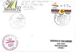 Barcelona'92 Olympics - Labels (First Day Of Issue) - Barcelona