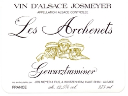 Etiket Etiquette - Vin - Wijn - D'Alsace - Gewurztraminer Josmeyer - Les Archenets - Gewurztraminer