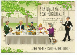 AUTRICHE. Un Endroit Idéal Pour Prendre Le Petit Déjeuner.,et Votre Café Viennois . Carte Postale Neuve Non Circulée - Cafés