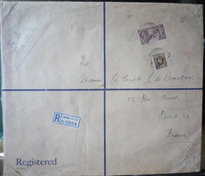 GB - 1937 - ENVELOPPE TRES GRAND FORMAT (29X25) RECOMMANDEE De LONDRES => PARIS - TARIF ! - Briefe U. Dokumente