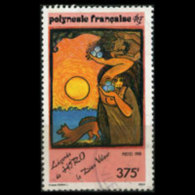 FR.POLYNESIA 1990 - Scott# 551 Legend 375f Used - Oblitérés