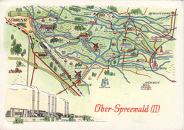 Brandenburg > Luebbenau, Ober Spreewald, Map, Gebraucht 1972 - Luebbenau