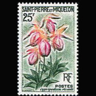 ST.PIERRE 1962 - Scott# 360 Flowers 25f MNH - Neufs