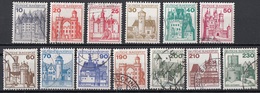 Germania 1977-1979 Sc. 1231/1242 Castelli Castles Used Bundespost Germany Full Set - Schlösser U. Burgen