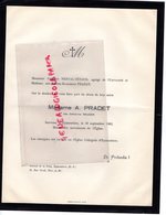 87- EYMOUTIERS-06-NICE- RARE FAIRE PART DECES MME A. PRADET NEE CATHERINE ROUGER-1963-CHARLES NERVAL TETAUD-SIMONE PRADE - Obituary Notices