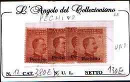 84839) PECHINO-20 C. MICHETTI- Soprast. Pechino N.12-MNH**-LA VENDITA E RIFERITA A 1 SOLO FRANCOBOLLO - Pekin