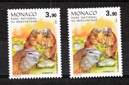 Monaco 1525 Variété Marmotte Violacée Et Gris Vert Neuf ** TB  MNH Sin Charnela - Variétés