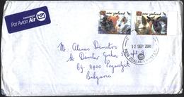 Mailed Cover (letter) With Stamps Fauna Pocket Pets Year Of The Rat 2008 From New Zealand - Lettres & Documents