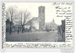 MONS ..--  Boulevard Et Tour Des Ecoliers . 1902 Vers BEAUMONT ( Mme BRICUSSE ) .  Voir Verso . - Mons