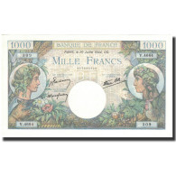 France, 1000 Francs, 1 000 F 1940-1944 ''Commerce Et Industrie'', 1944-07-20 - 1 000 F 1942-1943 ''Déesse Déméter''