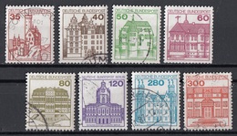 Germania 1979-1982 Sc. 1308/1315 Castelli Castles Used Bundespost Germany Full Set - Schlösser U. Burgen