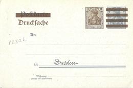 Allemagne Deutsches Reich Entier Postal, Ganzsachen Carte Postale Postkarte Imprimé Repiqué - Stamped Stationery