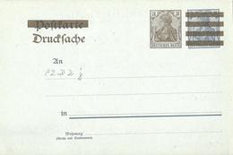 Allemagne Deutsches Reich Entier Postal, Ganzsachen Carte Postale Postkarte Imprimé Repiqué - Stamped Stationery