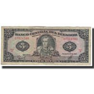 Billet, Équateur, 5 Sucres, 1988-11-22, KM:113d, B+ - Ecuador
