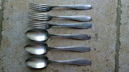 GOWE SILBER 90 - CUILLERS (3) & FOURCHETTES (1) + GOWE SILBER 40 FOURCHETTES (2) - Noeud - Metal Argenté - Silverware