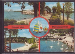 Starnberg - Mehrbildkarte 6   Starnberger See   Mit Zusatzstempel Schiff Bayern - Starnberg