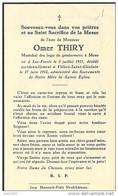 MONS ..-- GENDARME . Mr Omer THIRY , Né à LES FOSSES En 1927 Décédé à VILLERS - SAINT - GHISLAIN En 1955 . - Mons