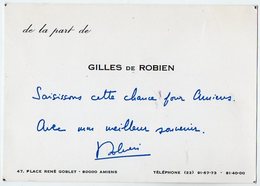 VP12.318 - CDV - Carte De Visite De Mr Gilles De ROBIEN à AMIENS - Visiting Cards