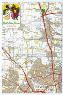 MAP / ADVERTISING : HOLIDAY INN - NEWCASTLE (10 X 15cms Approx.) - Maps