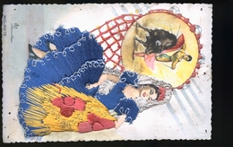 ESPAGNE CARTE TISSU - Embroidered