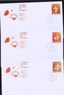 1975  Montreal Olympic Games  Judo, Boxing, Fencing Sc B7-9 Singles On Separate FDCs - 1971-1980