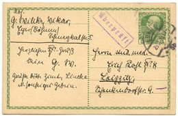 Austria 1915 5h. Franz Josef Postal Card Eben To Leipzig Germany, Censor - Cartoline