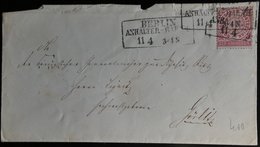 Germany NDP 1869 Postal History Rare Cover Mi.16 EF Berlin Anhalter-Bahnhof DB.407 - Autres & Non Classés