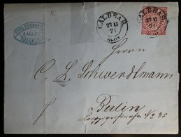 Germany NDP 1871 Postal History Rare Cover + Content Mi.16 EF To Calbeas DB.408 - Sonstige & Ohne Zuordnung