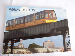 ALLEMAGNE  BERLIN : METRO M-BAHN Ligne Expérimentale (Magnet-Bahn) Le Long Du Mur Avant  9-11-1989 - Voir Les Scans - Metro