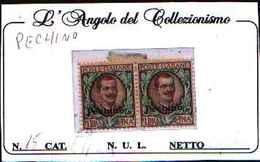 84842) PECHINO-1 LIRE-FLOREALE--Emissioni Ordinarie Soprastampate Pechino N.15-MNH**-COPPIA - Peking