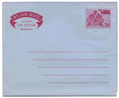 Gambie Aérogramme 7 1/2 D Aerogram Air Letter Entier Entero Ganzsache Lettre Carta Belege Airmail Cover - Gambia (...-1964)