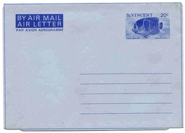 Saint Vincent Aérogramme 20 Cts Aerogram Air Letter Entier Entero Ganzsache Lettre Carta Belege Airmail Cover - St.Vincent (...-1979)