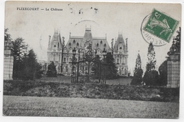 (RECTO / VERSO) FLIXECOURT EN 1913 - LE CHATEAU  - BEAU CACHET - CPA VOYAGEE - Flixecourt