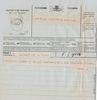Télégramme  En 1914 De Mazamet à Verviers Poetgens  Pour Livraison De Balles De Laines - Sellos Telégrafos [TG]