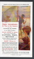 Cannes, Nice, Menton (06 Alpes Maritimes) Chemins De Fer PLM :vacances De Pâques 1910   (PPP8825) - Toeristische Brochures