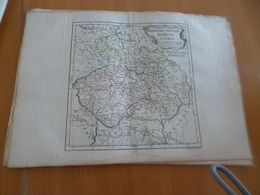 Carte Atlas Vaugondy 1778 Gravée Par Dussy 40 X 29cm Mouillures Bohême Silésie Moravie Lusace - Mapas Geográficas