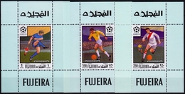 Fujeira 5 Blocks ** Fußball Weltmeisterschaft Mexiko 1970, Gezähnt, Grün - 1970 – Mexique