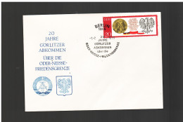 Germania Est - Ddr - 1970 Fdc  20 JAHRESTAG DES GORLIZER ABKOMMENS ZUR ODERNEISSE-GRENZE - 1950-1970