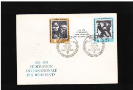 Germania Est- Ddr - 1971 Fdc FEDERATION INTERNATIONALE DES RESISTANTS - 1971-1980